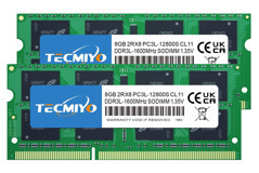 TECMIYO 16 GB DDR3 2x8 1600 MHz Ram
