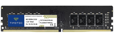 Timetec 8 GB DDR4 1x8 2133 MHz Ram