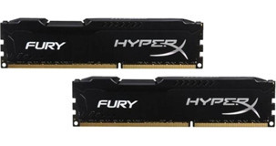 Kingston Hyperx Fury Black HX316C10F/8 16 GB DDR3 2x8 1600 MHz Ram