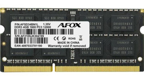 Afox AFSD34BN1L 4 GB DDR3 1x4 1600 MHz Ram