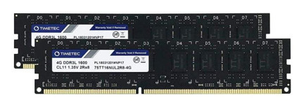 Timetec 8 GB DDR3 2x4 1600 MHz Ram Siyah