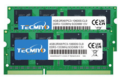 TECMIYO 8 GB DDR3 2x4 1333 MHz Ram