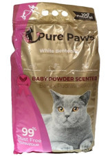 Pure Paws Bebek Pudrası Kokulu Topaklanan İnce Taneli Bentonit Kedi Kumu 10 lt