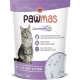 Pawmas Lavanta Kokulu Topaklanan Kalın Taneli Kristal Kedi Kumu 3.4 lt