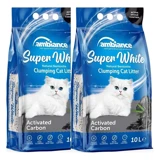 Ambiance Topaklanan İnce Taneli Aktif Karbonlu Bentonit Kedi Kumu 2x10 lt