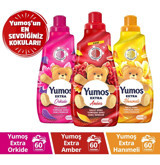Yumoş Extra Konsantre Orkide-Amber-Hanımeli 180 Yıkama Yumuşatıcı 3x1.44 lt