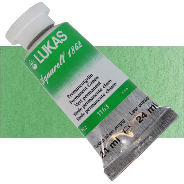 Lukas 1163 Permanent Green Seri 2 Tüp Sulu Boya