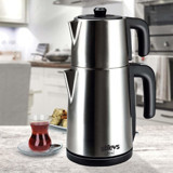 Stilevss Biçay Çelik Demlikli 1650 W Çelik Gövdeli İnox Çay Makinesi