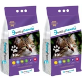 Benty Sandy Lavanta Kokulu Topaklanan İnce Taneli Bentonit Kedi Kumu 2x10 lt