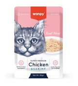Wanpy Tavuk-Karides Parça Etli Yaş Kedi Maması 85 gr