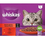 Whiskas Tavuk-Sığır Eti Parça Etli Yaş Kedi Maması 52x85 gr