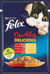 Felix Sığır-Tavuk Parça Etli Yaş Kedi Maması 26x85 gr