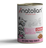 Anatolian Premium Tavuk Parça Etli Yaş Kedi Maması 12x400 gr
