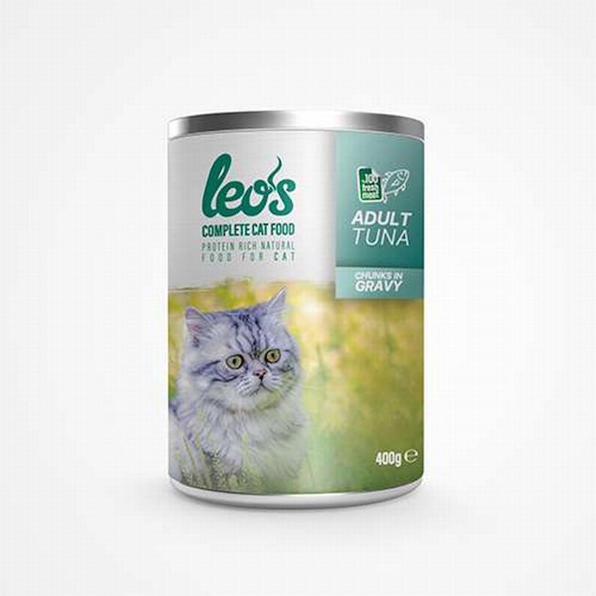 Leos Ton Balıklı Parça Etli Yaş Kedi Maması 12x400 gr