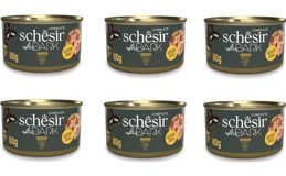 Schesir After Dark Tavuk Parça Etli Yaş Kedi Maması 6x80 gr