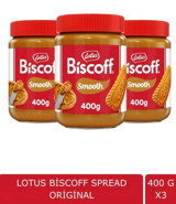 Lotus Biscoff Smooth Karamelize Bisküvi Ezme Krem Çikolata 3x400 gr
