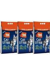 Ak Lavanta Kokulu Topaklanan İnce Taneli Bentonit Kedi Kumu 3x10 kg