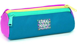 Coral High 22059 Çok Renkli Düz Bez Bölmeli 3 Gözlü Silindir Cüzdan Kalemlik