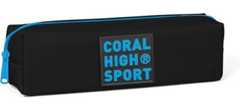 Coral High 22342 Siyah Düz Bez Tek Gözlü Dikdörtgen Cüzdan Kalemlik
