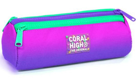 Coral High 22062 Çok Renkli Düz Bez Bölmeli 3 Gözlü Silindir Cüzdan Kalemlik