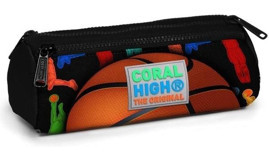 Coral High 22321 Çok Renkli Düz Bez Bölmeli 3 Gözlü Basketbol Dikdörtgen Cüzdan Kalemlik