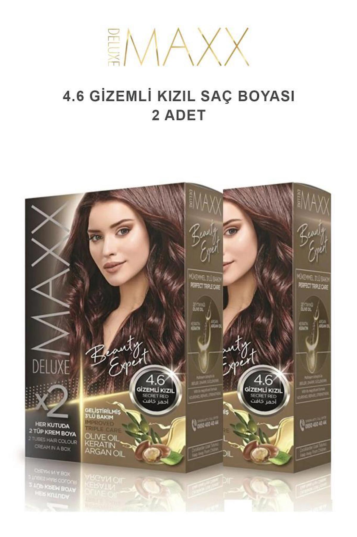 Maxx Deluxe 4-6 Gizemli Kızıl Krem Saç Boyası 2x50 ml