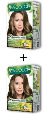Sea Color 7-3 Fındık Kabuğu Organik Amonyaksız Vegan Krem Saç Boyası 2x50 ml