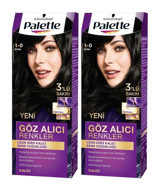 Palette Göz Alıcı 1-0 Siyah Krem Saç Boyası 2x50 ml