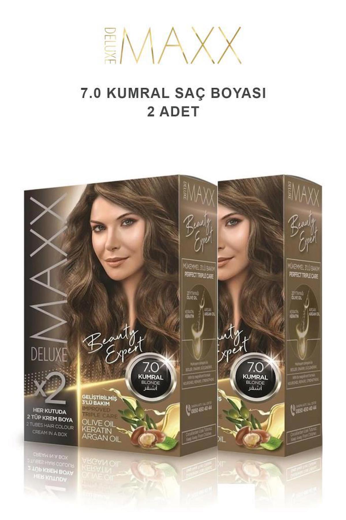 Maxx Deluxe 7-0 Kumral Krem Saç Boyası 2x50 ml
