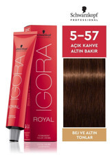 Schwarzkopf Igora Royal 5-57 Açık Kahve Altın Bakır Krem Saç Boyası 60 ml
