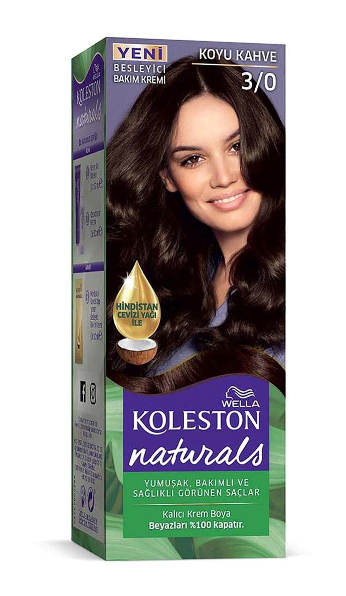 Wella Koleston Naturals 3-0 Koyu Kahve Krem Saç Boyası 50 ml