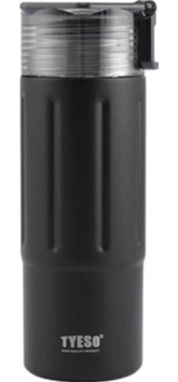Tyeso Tritan Çelik 600 ml Outdoor Termos Siyah