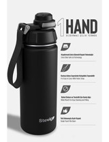 Stevig St-207 Paslanmaz Çelik 500 ml Outdoor Termos Siyah