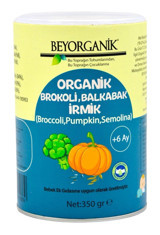 Beyorganik Laktozsuz Tahıllı Organik Balkabak-Brokoli-İrmik Probiyotikli Kaşık Maması 350 gr