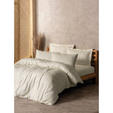 Cotton Box Ranforce 160x220 cm Lastikli Tek Kişilik Nevresim Takımı Krem