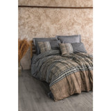 Cotton Box Pamuk 160x220 cm Lastikli Tek Kişilik Nevresim Takımı Antrasit