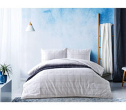 Doqu Home Marine Pamuklu 160x220 cm Lastikli Kareli Tek Kişilik Nevresim Takımı Beyaz
