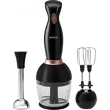 Karaca Pro- 750 ml Plastik Hazneli Turbolu 3'lü Blender Seti Siyah