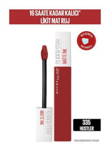 Maybelline New York Super Stay 335 Hustler Mat Likit Fırçalı Ruj