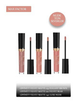 Max Factor Lipfinity Velvet 3 Nude Kalıcı Mat Likit Fırçalı Ruj