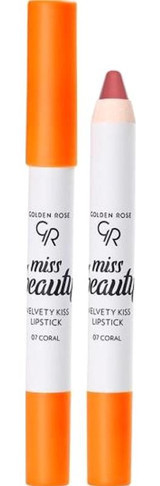 Golden Rose Miss Beauty Velvety Kiss 7 Coral Mat Krem Kalem Ruj