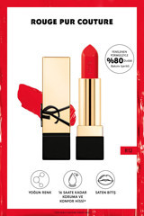 Yves Saint Laurent Rouge Pur Couture R12 Kalıcı Saten Krem Lipstick Ruj
