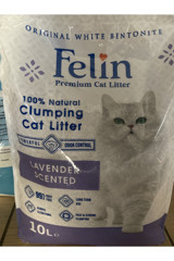 Felin Lavanta Kokulu Topaklanan İnce Taneli Bentonit Kedi Kumu 2x10 lt