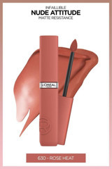 L’Oréal Paris Infaillible Resistance 630 Rose Mat Likit Fırçalı Ruj