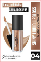 New Well Shiny 4 Parlak Likit Fırçalı Ruj
