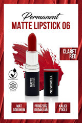 New Well Permanent Matte 6 Claret Red Kalıcı Mat Krem Lipstick Ruj