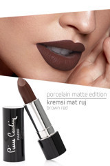 Pierre Cardin Porcelain Matte Edition 218 Brown Red Mat Krem Lipstick Ruj