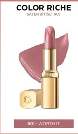 L’Oréal Paris Color Riche 601 Worth It Saten Krem Lipstick Ruj