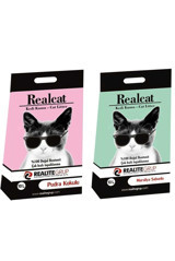 Real Cat Pudralı Sabunlu Topaklanan İnce Taneli Bentonit Kedi Kumu 20 lt