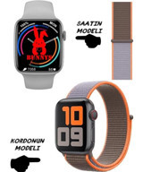 Bunnys Watch 8 Pro Android 45 mm Silikon Kordon Kare Unisex Akıllı Saat Mor
